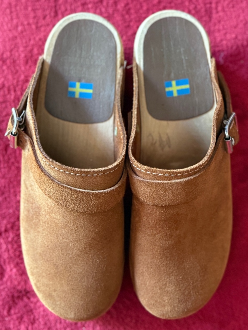 CLASSIC SWEDISH HASBEENS SUEDE CLOGS SZ38